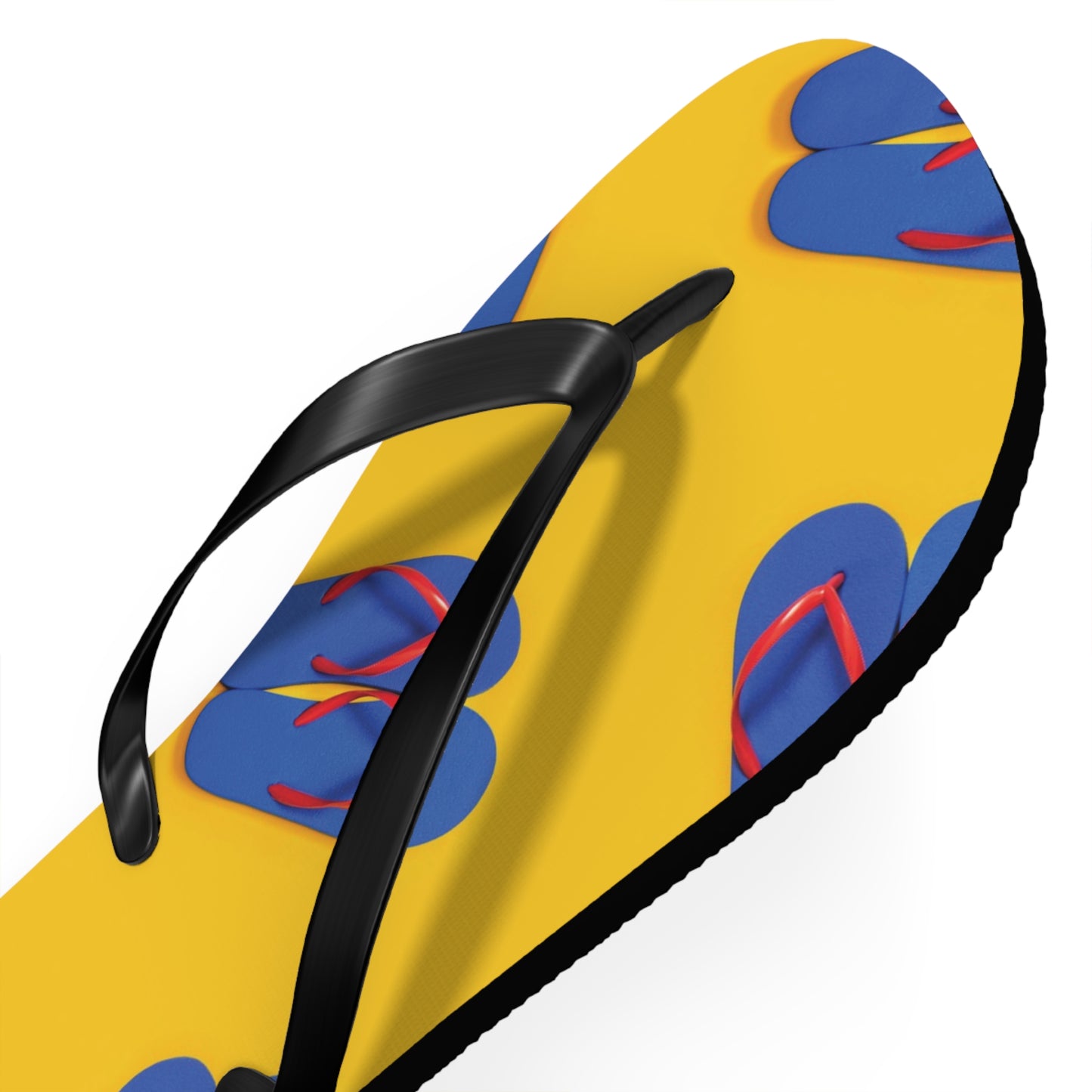 Designer Yellow Blue Summer Flip Flops