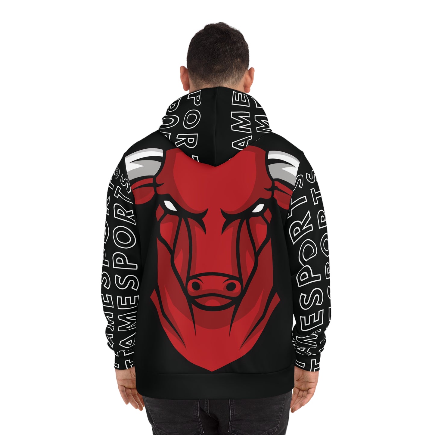 Fashion Black & Red Team Esports Hoodie (AOP)