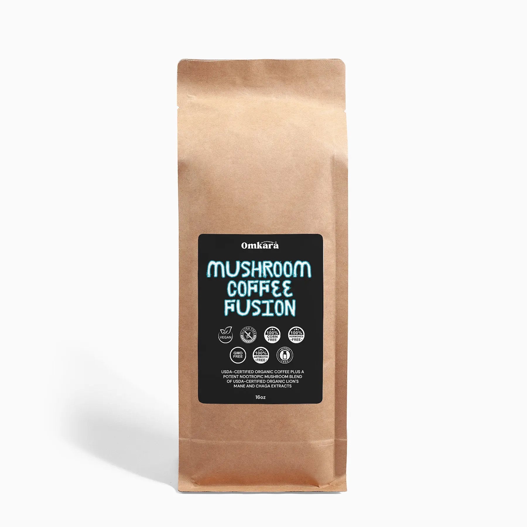 Mushroom Coffee Fusion - Lion’s Mane & Chaga 16oz OMKARA