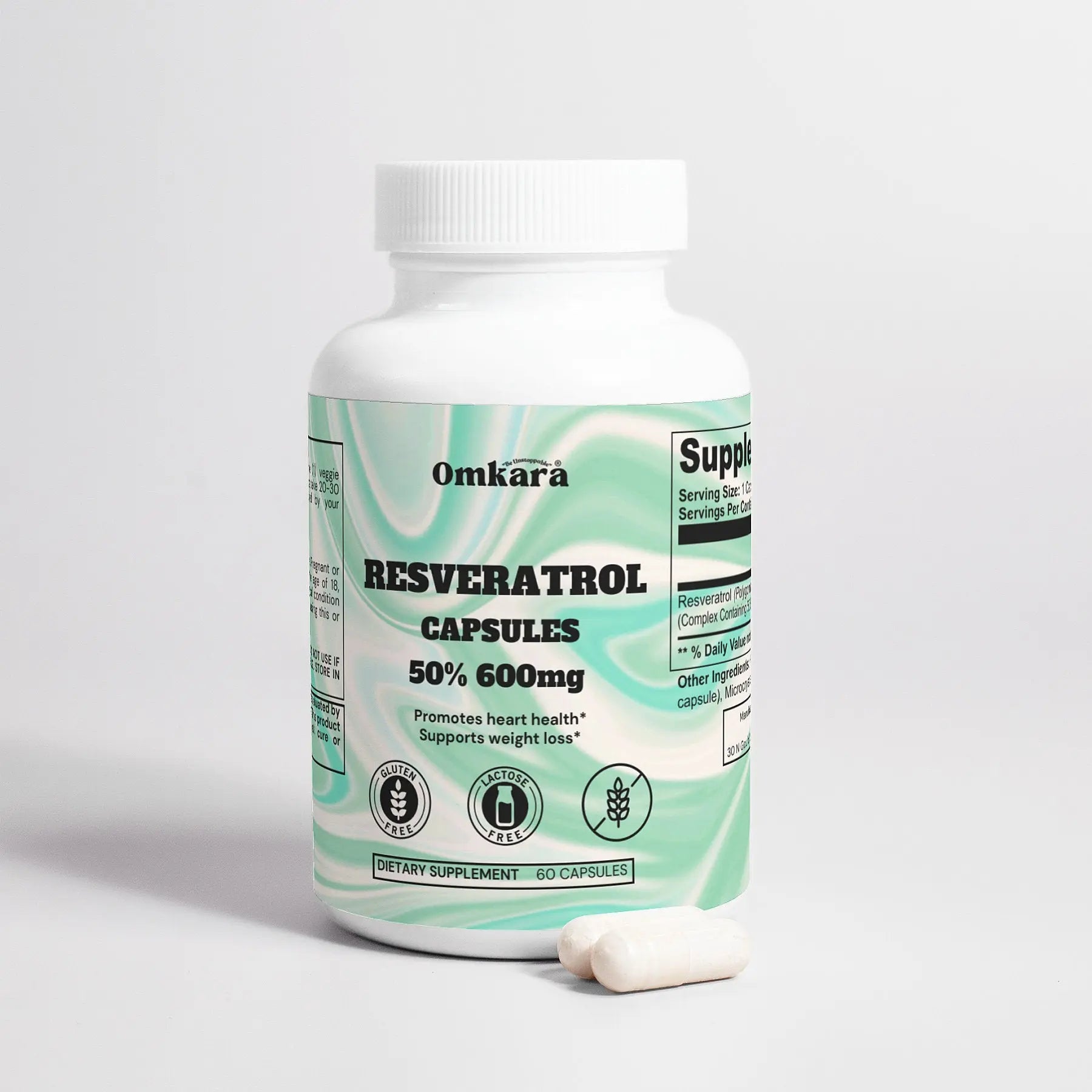 Resveratrol 50% 600mg OMKARA