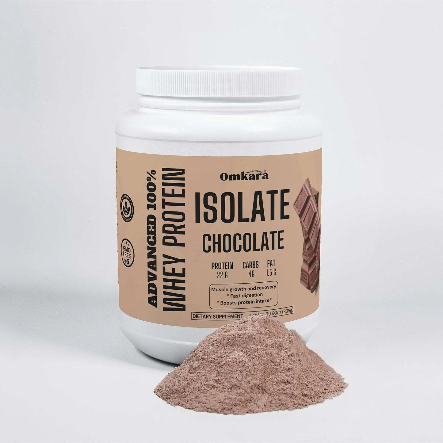 Advanced 100% Whey Protein Isolate (Chocolate) - OMKARA