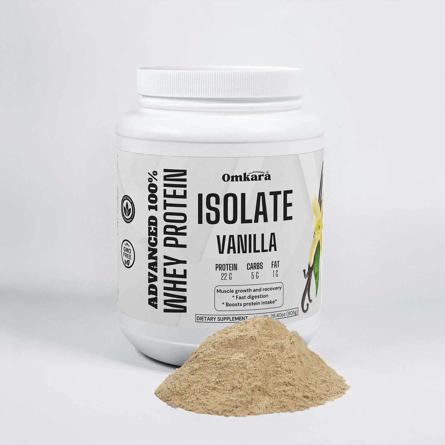 Advanced 100% Whey Protein Isolate (Vanilla) - OMKARA