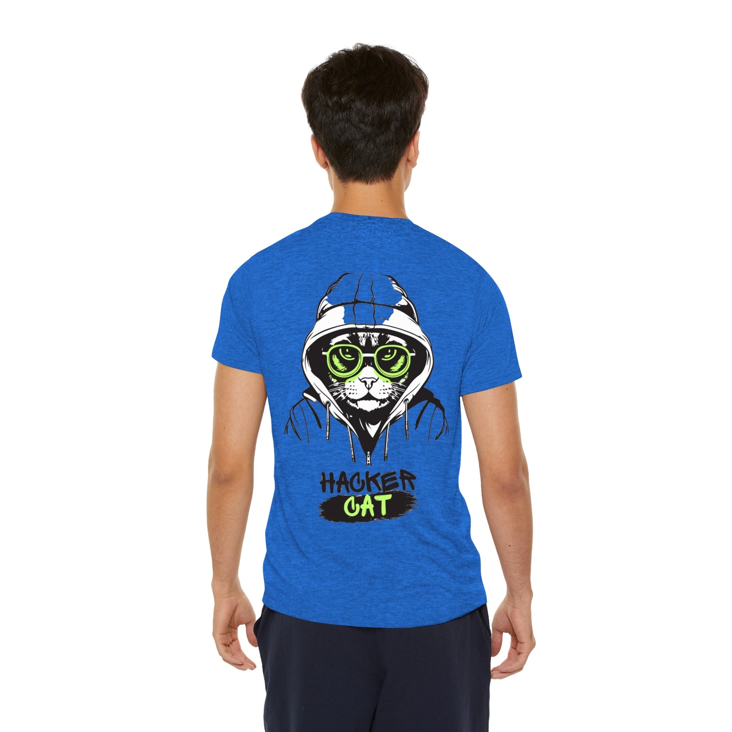 Men's Sports T-shirt Hacker Cat