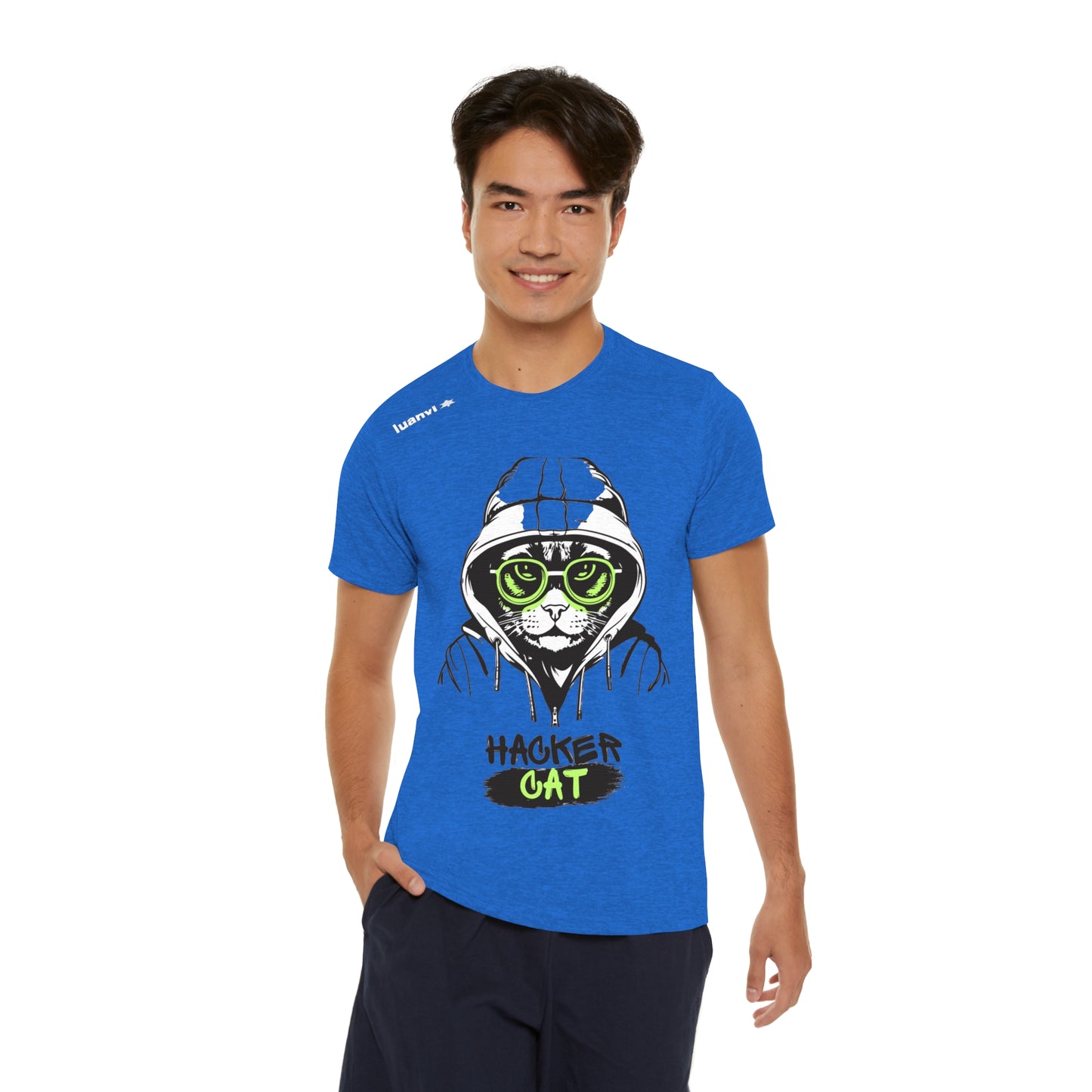 Men's Sports T-shirt Hacker Cat