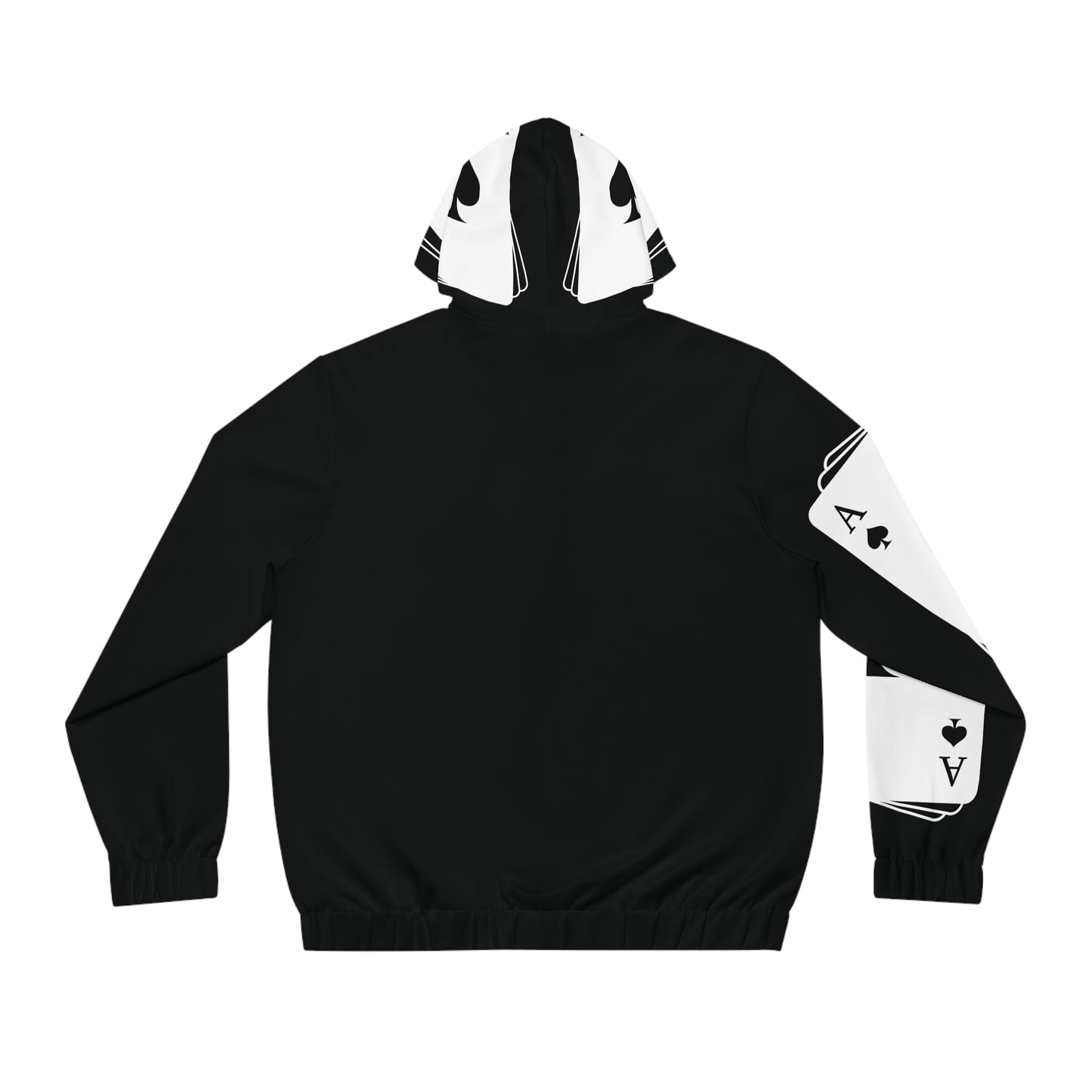 Men's Full-Zip Minimalist Card Hoodie (AOP)