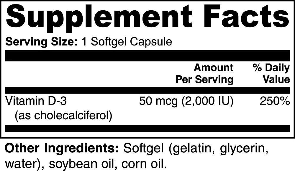 Vitamin D3 2,000 IU OMKARA