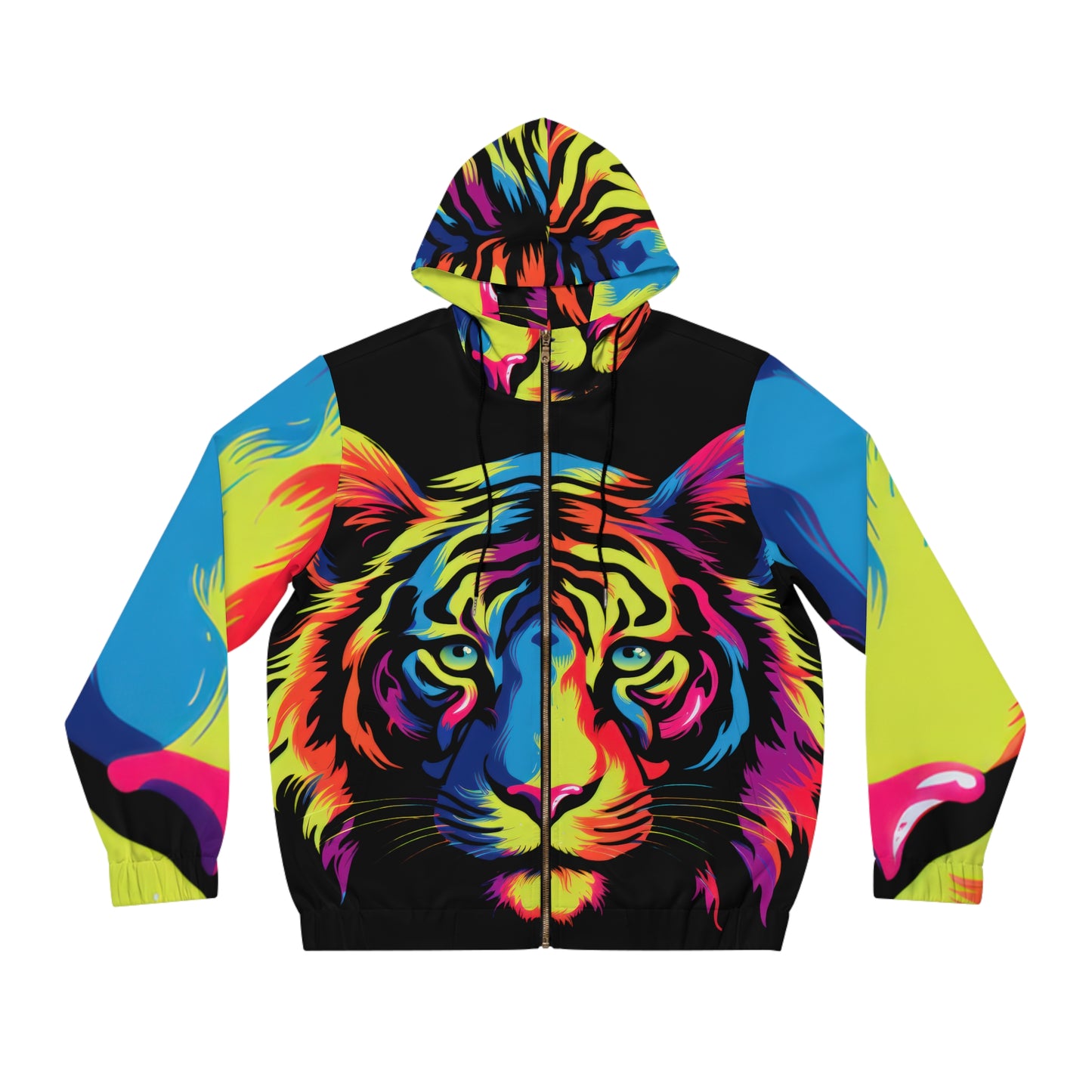 Men's Full-Zip Tiger Hoodie (AOP)