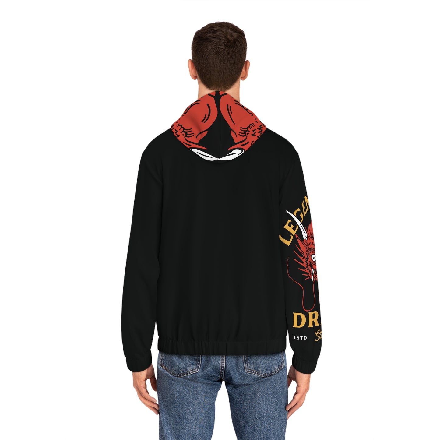 Men's Full-Zip Dragon Hoodie (AOP)